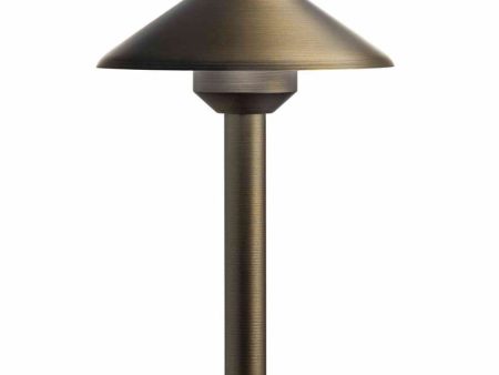 2W 160 Lumens LED Short Stepped Dome Path Light 2700K Centennial Brass Online Hot Sale