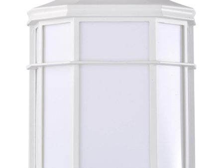 10 In. LED Outdoor Wall Lantern White finish Hot on Sale