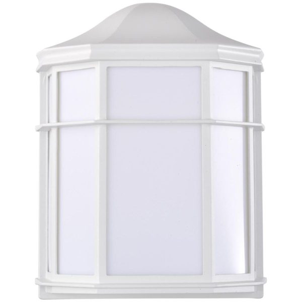 10 In. LED Outdoor Wall Lantern White finish Hot on Sale