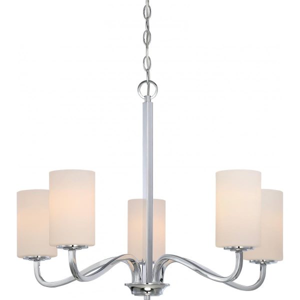 Willow 27 in. 5 Lights Chandelier Nickel Finish on Sale