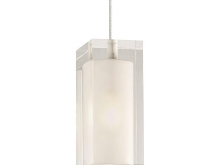 Solitude Rectangular Pendant Light Monorail Satin Nickel Finish For Cheap