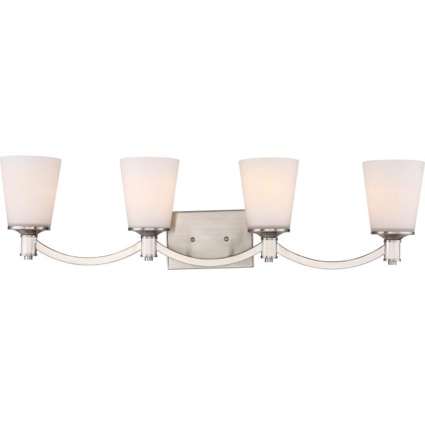 Laguna 33 in. 4 Lights Vanity Light Nickel Finish For Sale