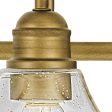 Avery 34 In 4-Lights Bathroom Vanity Light With Clear Fluted Glass, Gold Finish Online now