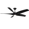 Zephyr 5-Blade 62 Inch Black Outdoor CCT LED Smart Ceiling Fan Online