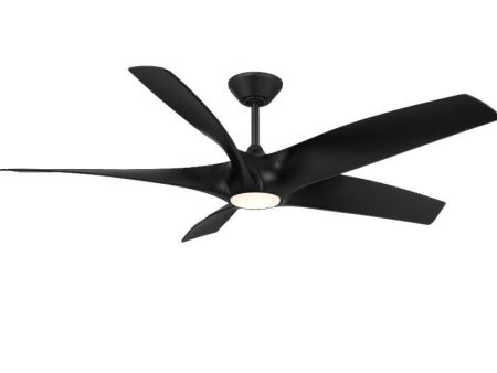 Zephyr 5-Blade 62 Inch Black Outdoor CCT LED Smart Ceiling Fan Online