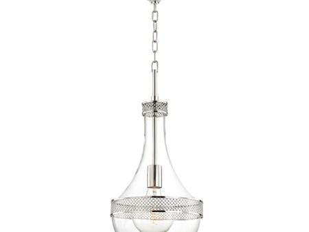 Hagen 10 In. Pendant Light Polished Nickel Finish Fashion