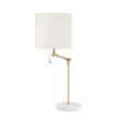 Essex Table Lamp Marble Base and Aged Brass Finish Hot on Sale