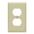 1-Gang Duplex Outlet Cover Plate Ivory Fashion