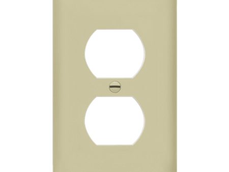 1-Gang Duplex Outlet Cover Plate Ivory Fashion