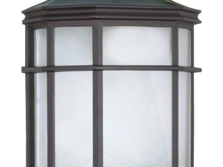 10 In. Outdoor Wall Lantern Black finish For Sale