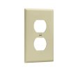 1-Gang Duplex Outlet Cover Plate Ivory Fashion