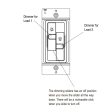 Dual Slide LED Dimmer, 200-Watts LED CFL, Single Pole, White Fashion