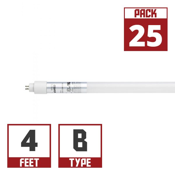 4ft T5 LED Bulb, 25 Watts, 3600 Lumens, 3000K to 6500K, Ballast Bypass, Single|Dual End Fashion