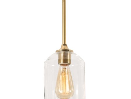 William 6 In. Pendant Light Satin Brass Finish Discount