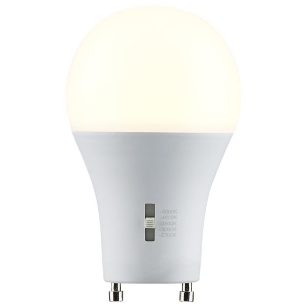 Dimmable A19 LED Bulb, 9 Watts, 800 Lumens, 2700K to 5000K, 60W Equal, GU24 Base Fashion