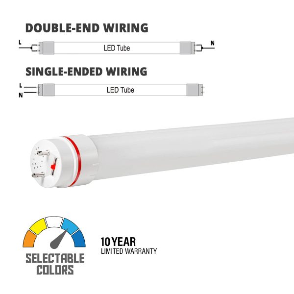 4ft LED T8 Tube, 13 Watts, 2000 Lumens, 3000K to 6500K, Type A+B, Single|Dual End Discount