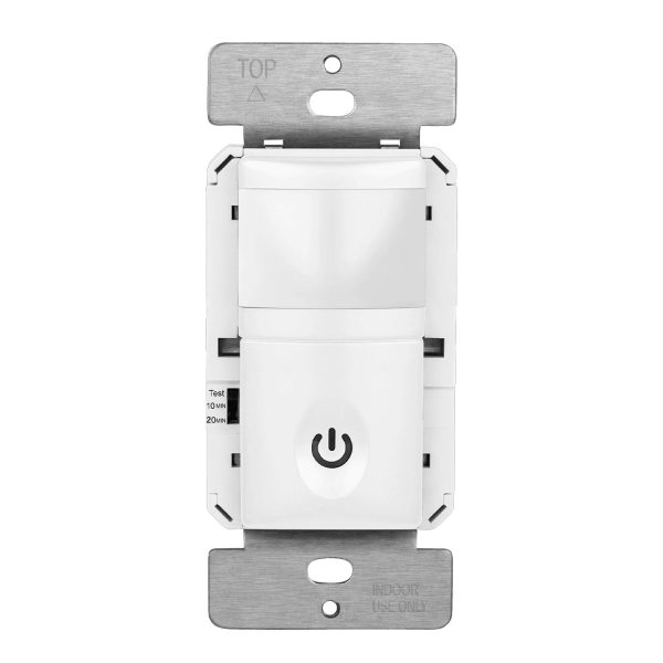 PIR 180° Vacancy Motion Sensor Wall Switch, 500 Watts, 120V, White Online