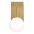 Metropolitan 12 in. LED Bath Sconce Satin Brass Finish White Shade For Cheap