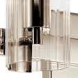 Jemsa 32 In 3-Lights Bathroom Vanity Light With Clear Fluted Glass, Polished Nickel Finish Sale