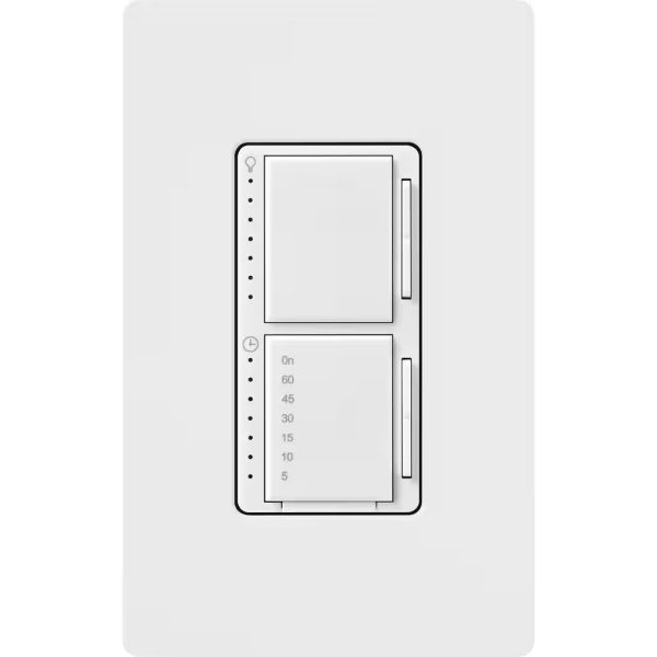 Maestro LED+ Dual Dimmer and Timer Switch, Single Pole, White Sale