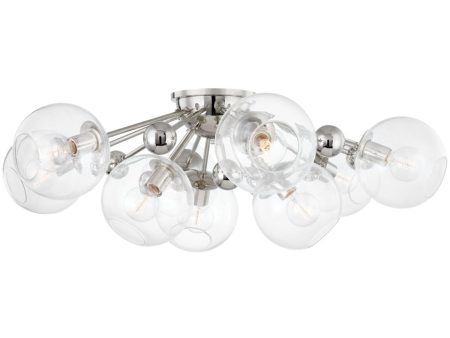 Abbott 42 in. 9 Lights Semi flush Mount Light Polished Nickel finish Online