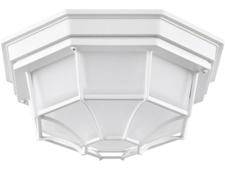 11 In. LED Outdoor Flush Mount White finish Online Hot Sale