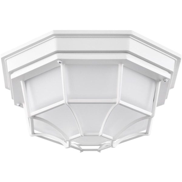 11 In. LED Outdoor Flush Mount White finish Online Hot Sale