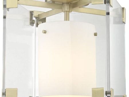 Achilles 13 in. Flush Mount Light Brass Finish Supply