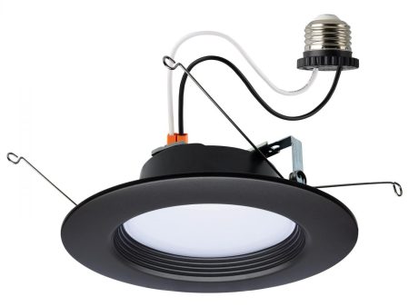 5 6 inch Retrofit LED Can Light, 9 Watts, 800 Lm, Selectable 2700K to 5000K, Bronze Baffle Trim Cheap