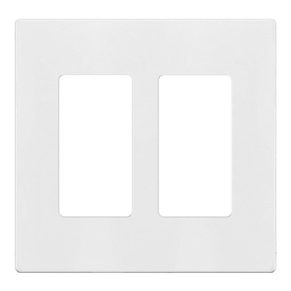 2-Gang Decorator Rocker Screwless Wall Plate White Discount