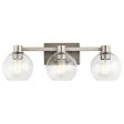 Harmony 25 In 3-Light Bathroom Vanity Light, Brushed Nickel Finish Cheap