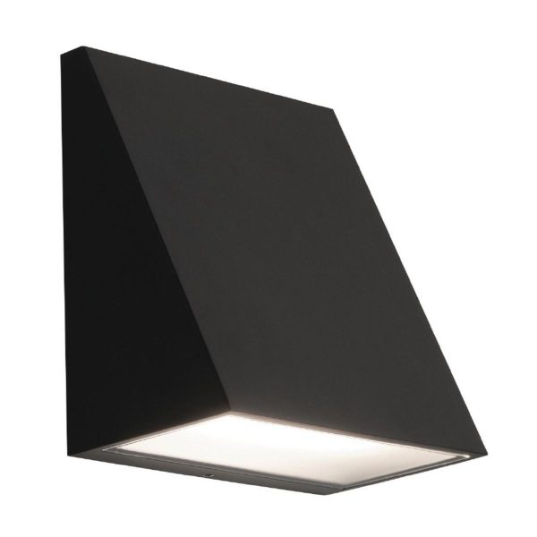 Watson 6 in. LED Outdoor Wall Light Black Finish Fashion