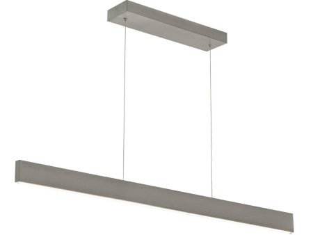 Stealth 46 in. LED Pendant Light Selectable CCT Satin Nickel Finish Online now