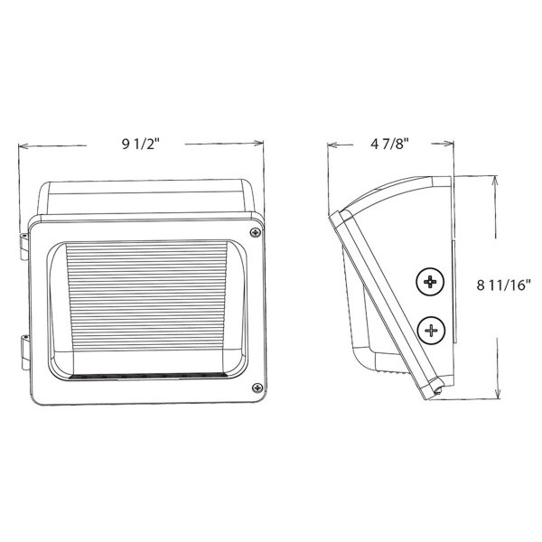 LED Wall Pack, 5000 Lumens, 15 20 30 Watts, 30K 40K 50K, 120-277V, Dusk To Dawn, 10 Years Warranty Online