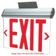 Edge-Lit LED Exit Sign, Single Clear Face, Red Letters, Surface or Recessed Mount, Black Finish For Discount