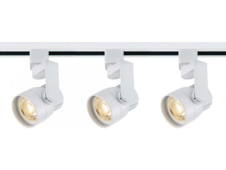 4ft 3 Lights Angle Arm LED Track Kit 36W 3000 Lumens 3000K, Halo, 36°, White Online Hot Sale