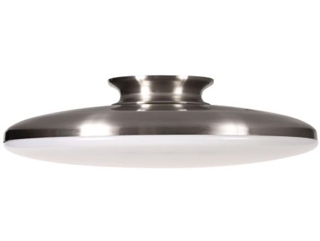 Skye 15 in. LED Semi Flush Mount Light Selectable CCT Satin Nickel finish Fashion