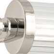 Azores 25 In 4-Lights Bathroom Vanity Light With Clear Fluted Glass, Silver Finish on Sale