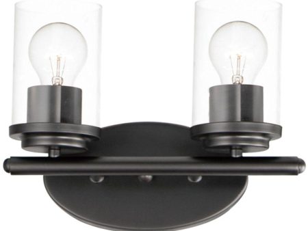 Corona 12 In. 2 Lights Vanity Light with clear glass on Sale