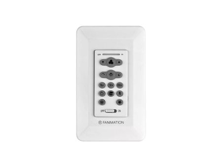 16-Speed DC Reversible Fan and Light Wall Control with Dimmer, CCT Select and Timer Options For Sale