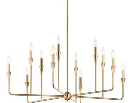 Alvaro 40  12-Light Chandelier Multi-Tier, Champagne Bronze Finish Hot on Sale