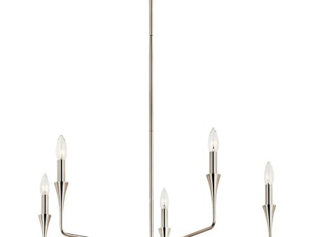 Alvaro 30  5-Light Chandelier 1-Tier, Polished Nickel Finish Fashion