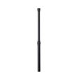 8.5 ft Light Post, Direct Burial, 3.5 in Round Aluminum Shaft, Black Finish Online Hot Sale