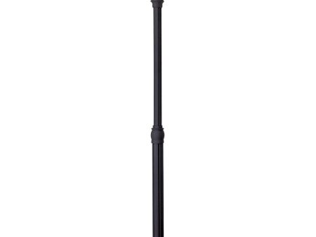 8.5 ft Light Post, Direct Burial, 3.5 in Round Aluminum Shaft, Black Finish Online Hot Sale