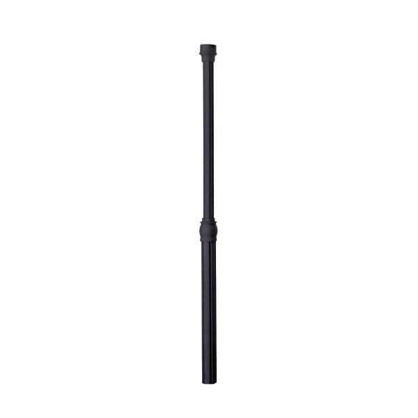 8.5 ft Light Post, Direct Burial, 3.5 in Round Aluminum Shaft, Black Finish Online Hot Sale