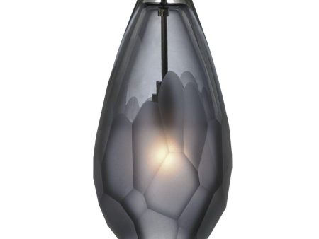 Briolette Monorail Teardrop Pendant Light Bronze Smoke Finish Hot on Sale