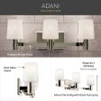 Adani 24 In 3-Lights Bathroom Vanity Light With Opal Glass, Polished Nickel Finish on Sale