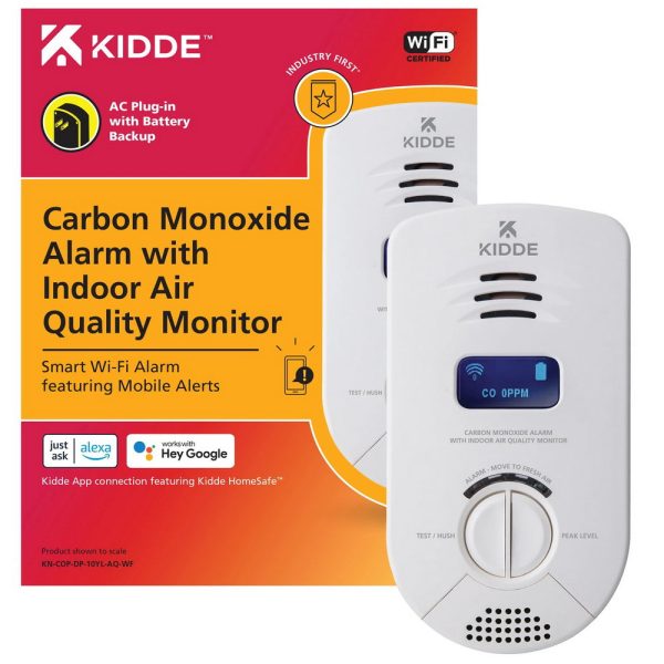 Smart Carbon Monoxide Detector with Indoor Air Quality Monitoring Hardwiredâ€¯10-Year Lithium Backup Battery Cheap