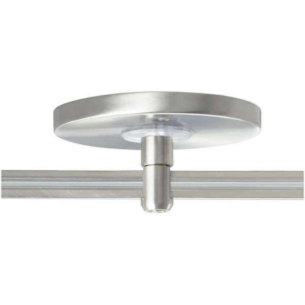 4 In. Monorail Power Feed Canopy Single Feed Satin Nickel Finish Discount