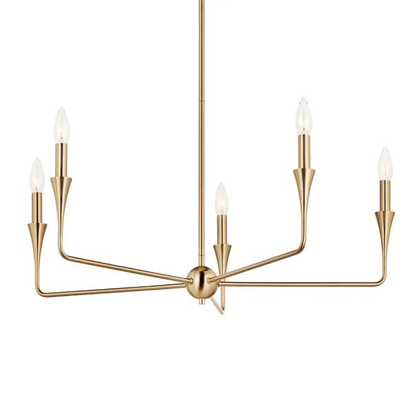 Alvaro 30  5-Light Chandelier 1-Tier, Champagne Bronze Finish Online Hot Sale